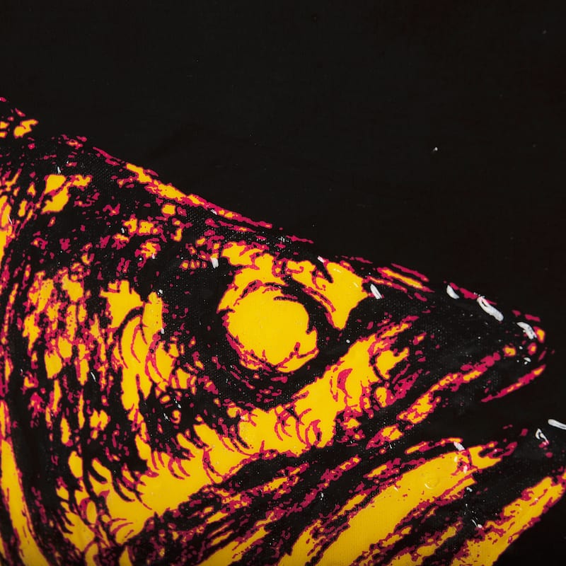 Largemouth Bass Orange (30 x 60) Canvas Art Print