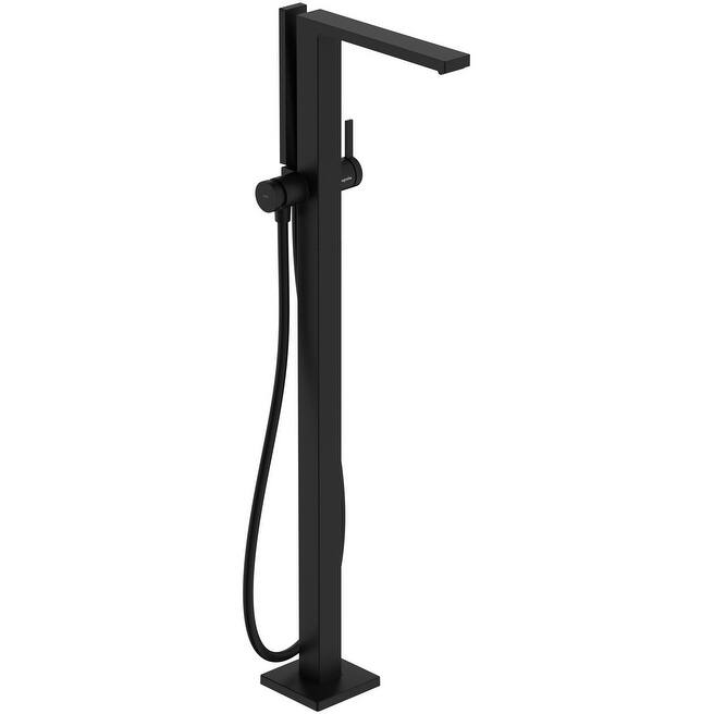 Hansgrohe 73445 Tecturis E Floor Mounted Tub Filler with Built-In - Matte Black