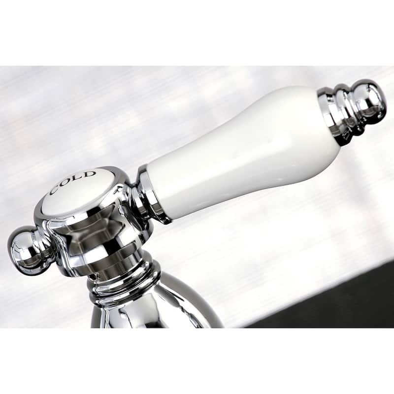 Kingston Brass Vintage Porcelain 8-inch Centerset Kitchen Faucet with Side Sprayer