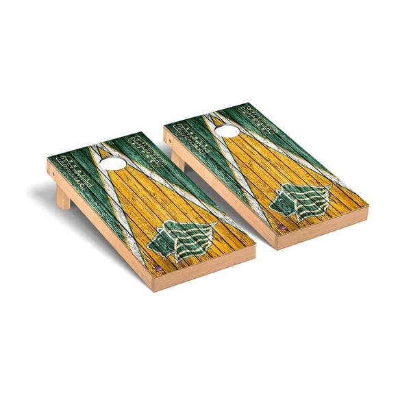 slide 2 of 5, Saint Leo Lions Weathered Cornhole Board Set