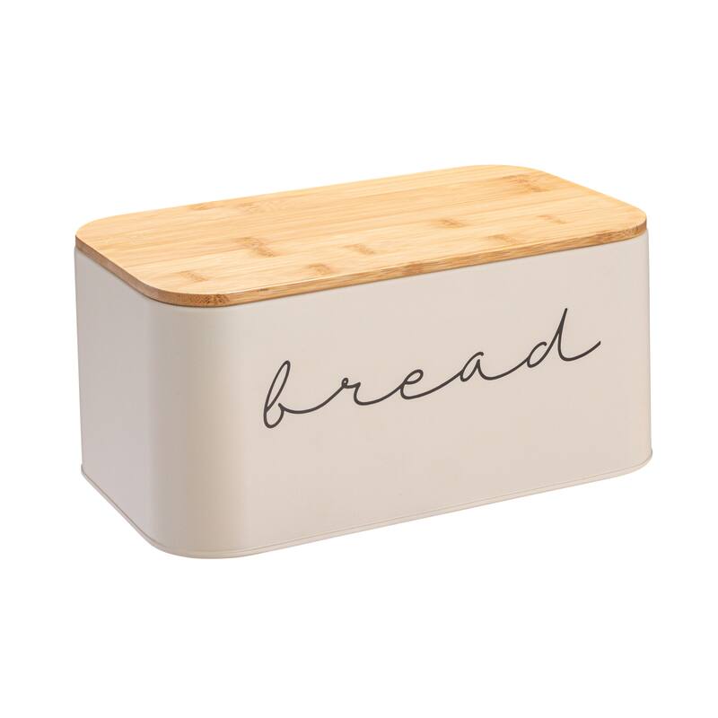 Metal "Bread" Bin with Bamboo Lid