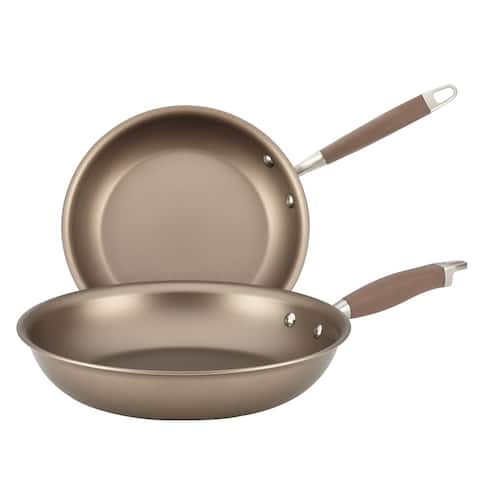 Anolon Advanced Umber Hard-Anodized Nonstick Twin Pack 10-Inch and 12-Inch French Skillets