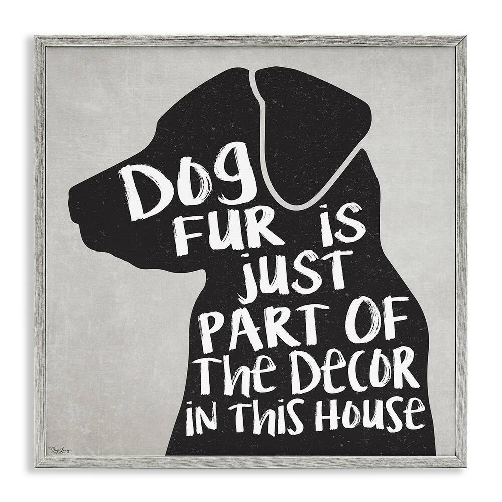 Stupell Dog Decor Phrase Humor Black Lab Family Pet Framed Wall Art