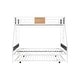 preview thumbnail 19 of 23, Modern Heavy-duty Sturdy Metal Twin over Full Bunk Bed with Trundle Bed, Safety Guardrail and Wooden Decoration