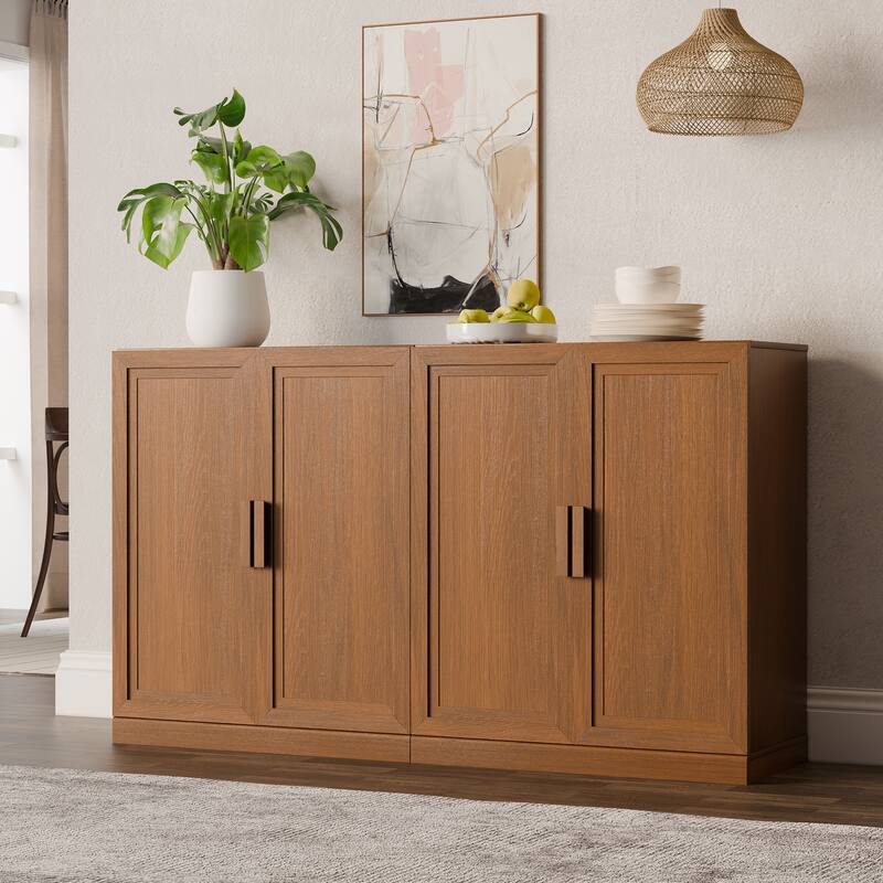 Dovelina Sideboard Buffet Storage Cabinets with Adjustable Shelves,Wooden Door - 72"Lx31"H