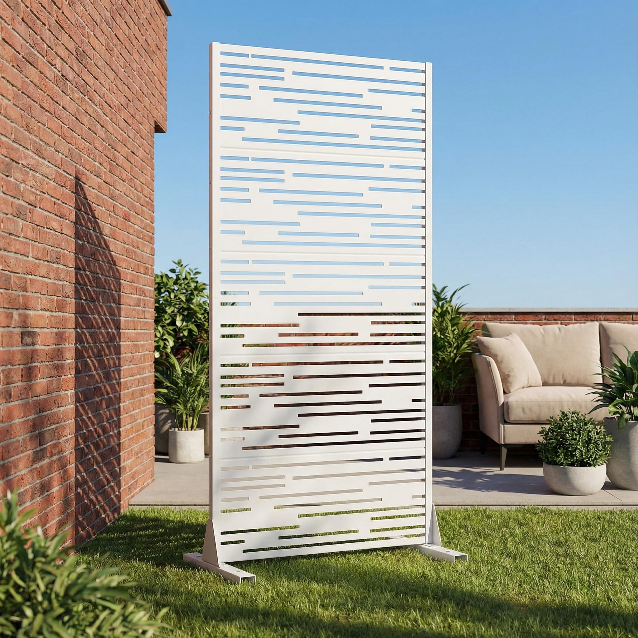 Shine Metal Privacy Screen Panel Free Standing