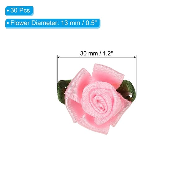50 Roses En Ruban Artificielles Bleu Marine Pour Artisanat - 3 Cm - Marque Uxcell - Neuf
