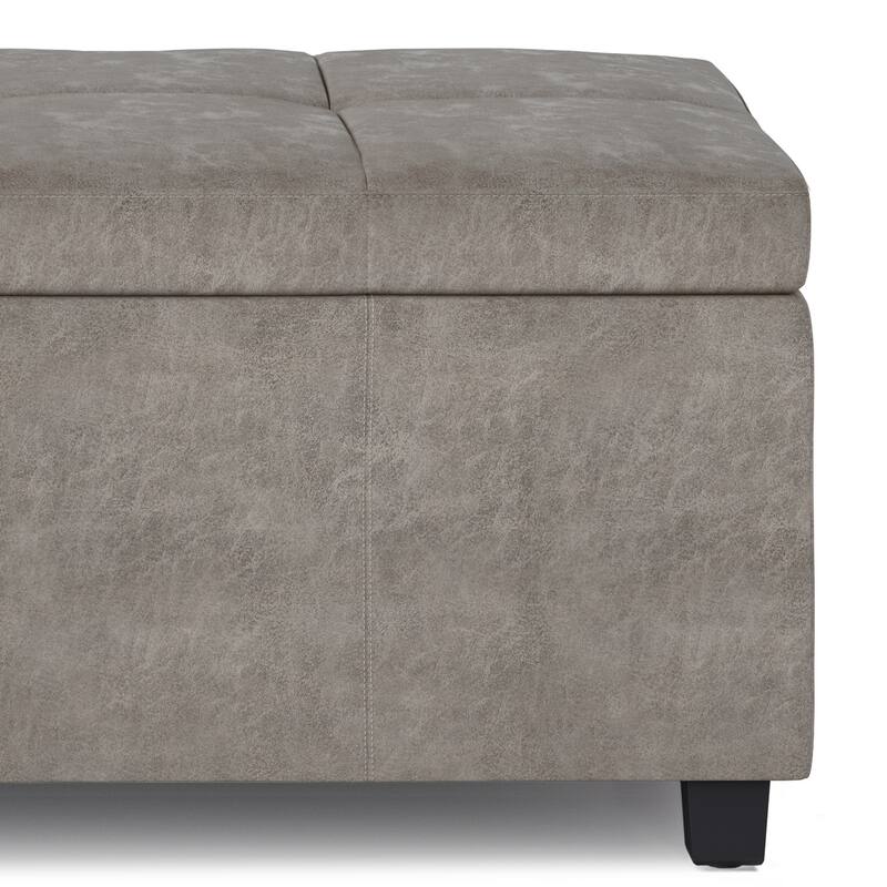 WYNDENHALL Cambridge 48 inch Wide Contemporary Rectangle Storage Ottoman