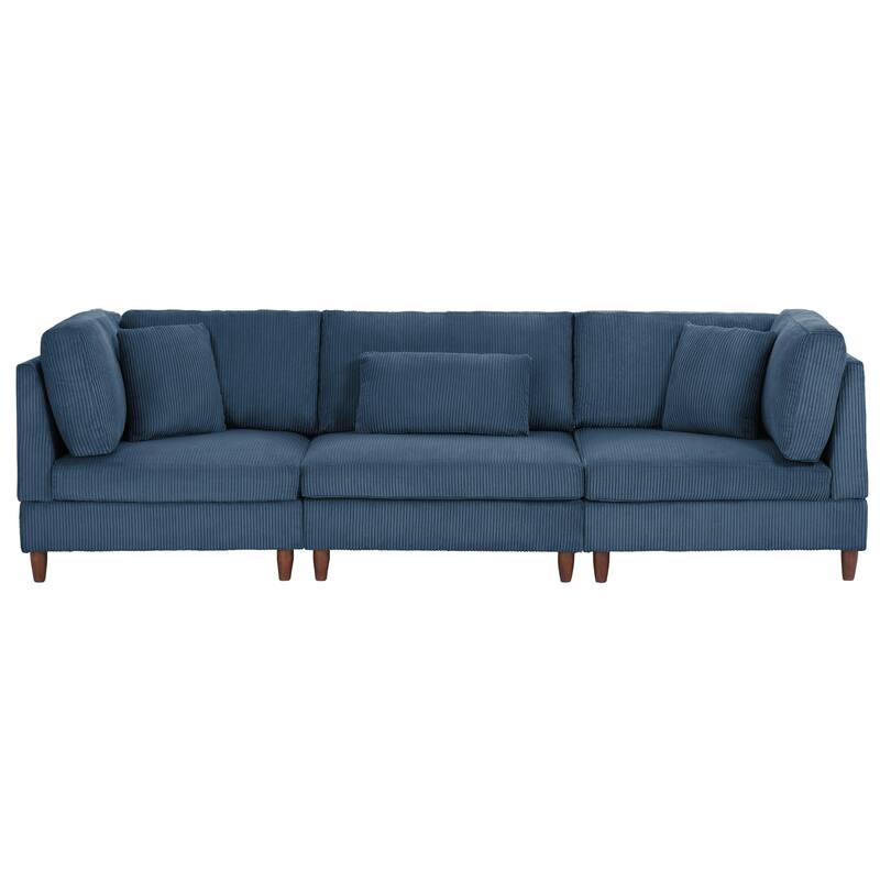80.3" W Upholstered 3-Piece Sectional Modular Sofa