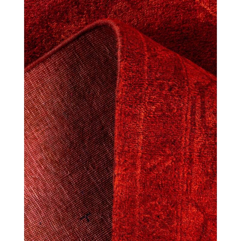 Contemporary Overdyed Wool Hand Knotted Runner - 3' 0" x 24' 5"