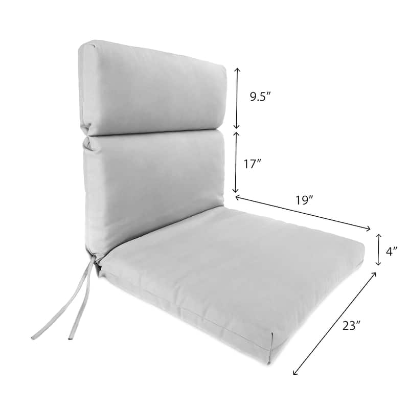 23" x 46" Outdoor Chair Cushion with Ties - 45.5'' L x 23'' W x 4'' H