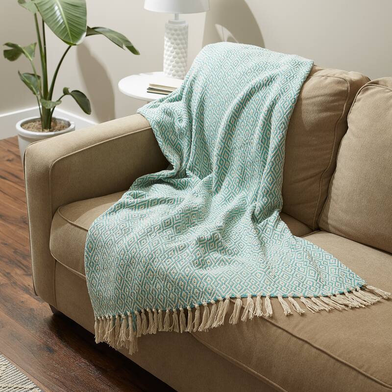 DII Stone Double Diamond Throw