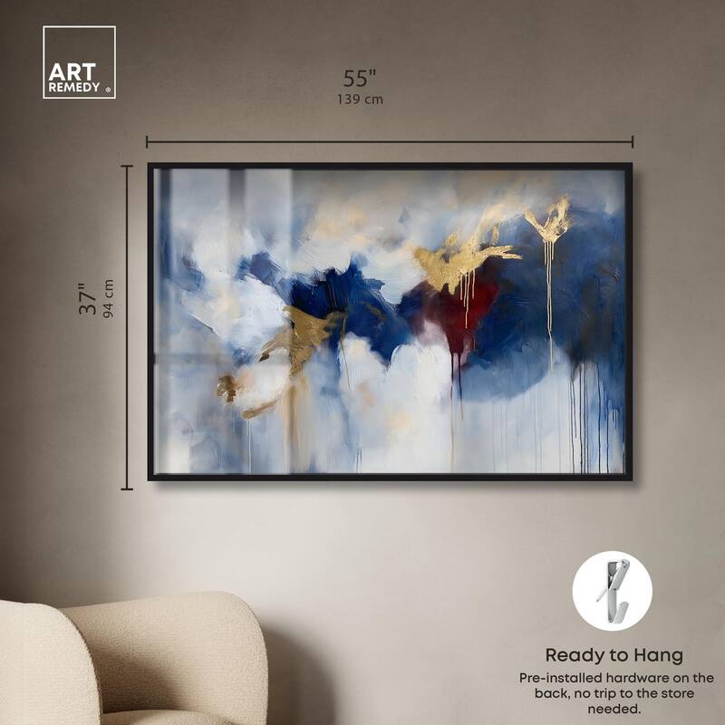 Eclipse of Gold and Blue Shadowbox by Art Remedy