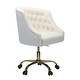 preview thumbnail 92 of 115, Lydia Swivel Height Adjustable Task Chair with Gold Base