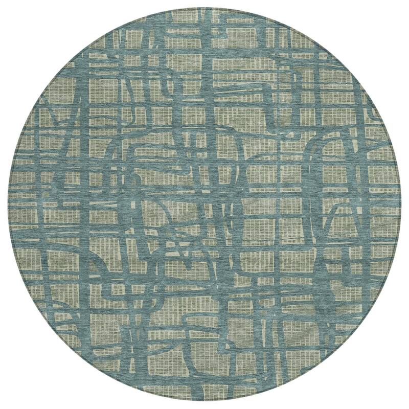 Machine Washable Indoor/ Outdoor Modern Centurion Chantille Rug