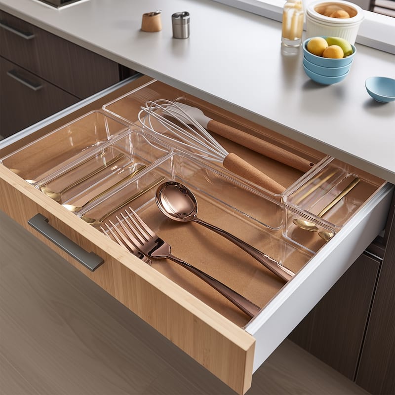 Sorbus Clear Drawer Organizer Set for Kitchen Storage (5-Piece)