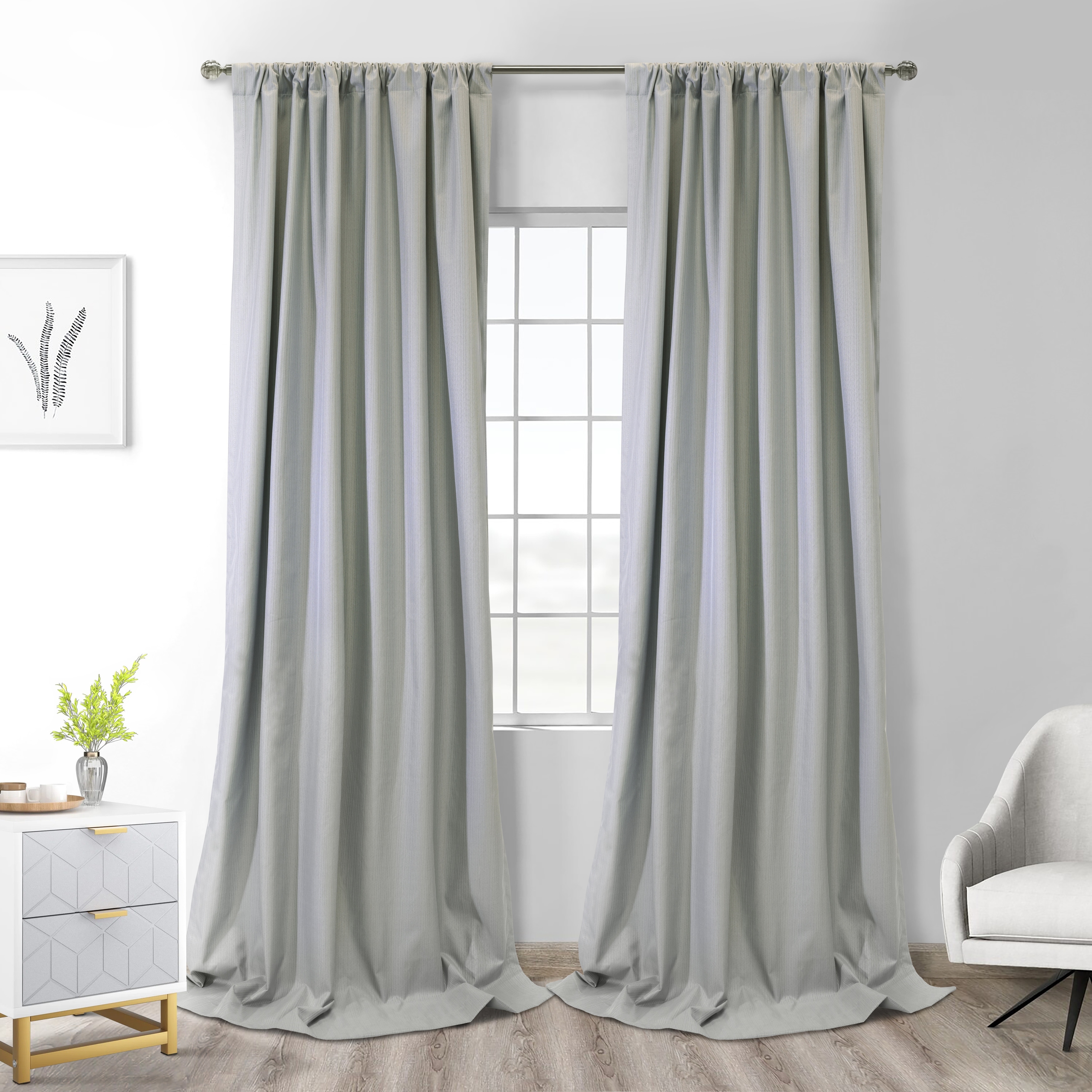 Brooklyn Blackout Dual Header Curtain Panel