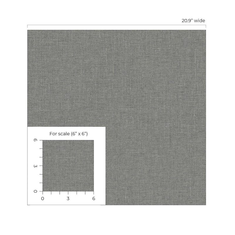 Seabrook Designs Abington Faux Linen Nonwoven Unpasted Wallpaper