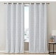 preview thumbnail 36 of 38, HLC.me Lattice Flocked 100% Complete Blackout Thermal Insulated Window Curtain Grommet Panels - Set of 2