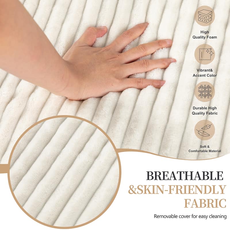 Futzca No-Assembly Modular Sofa, Corduroy Couch with High-Density Foam