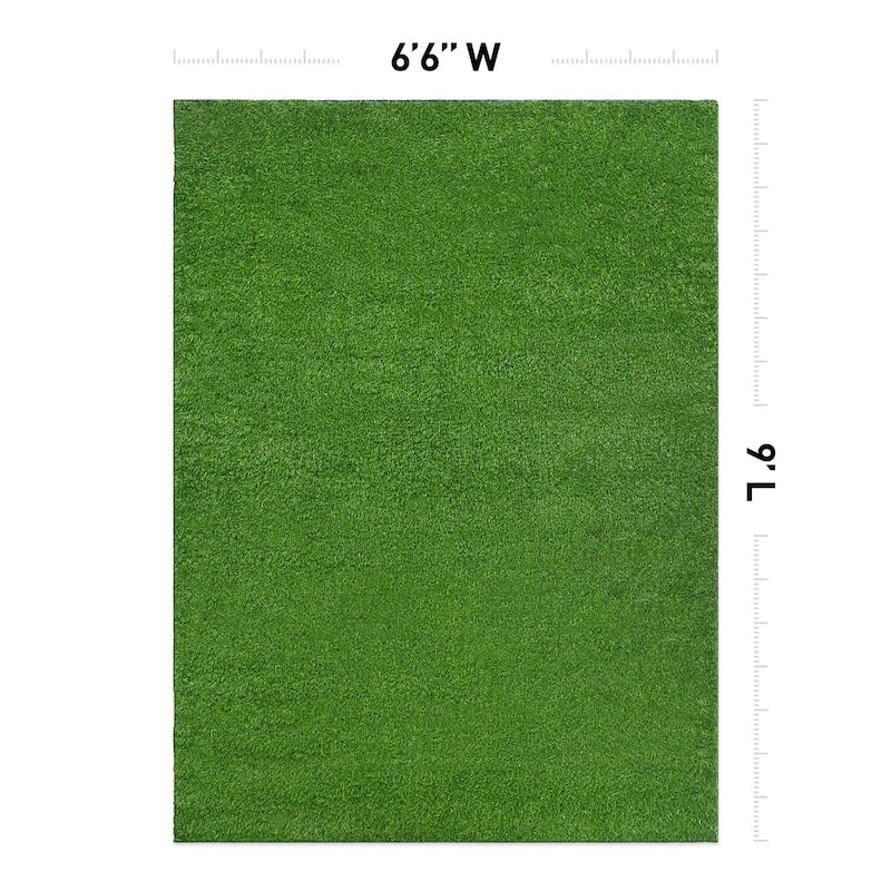 Artificial Solid Grass Indoor Outdoor Area Rug