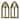 Washed Wood Gothic Arch Window Frame Wall Decor 2 Piece Set