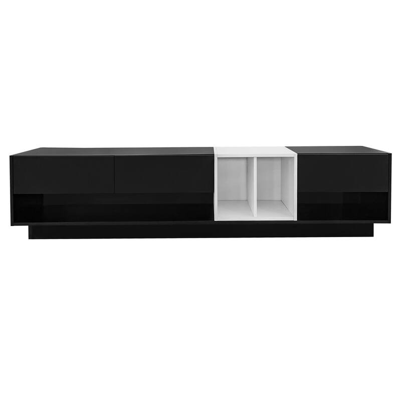 Media Console with Ample Storage for TVs Up to 80", Two-tone TV Stand