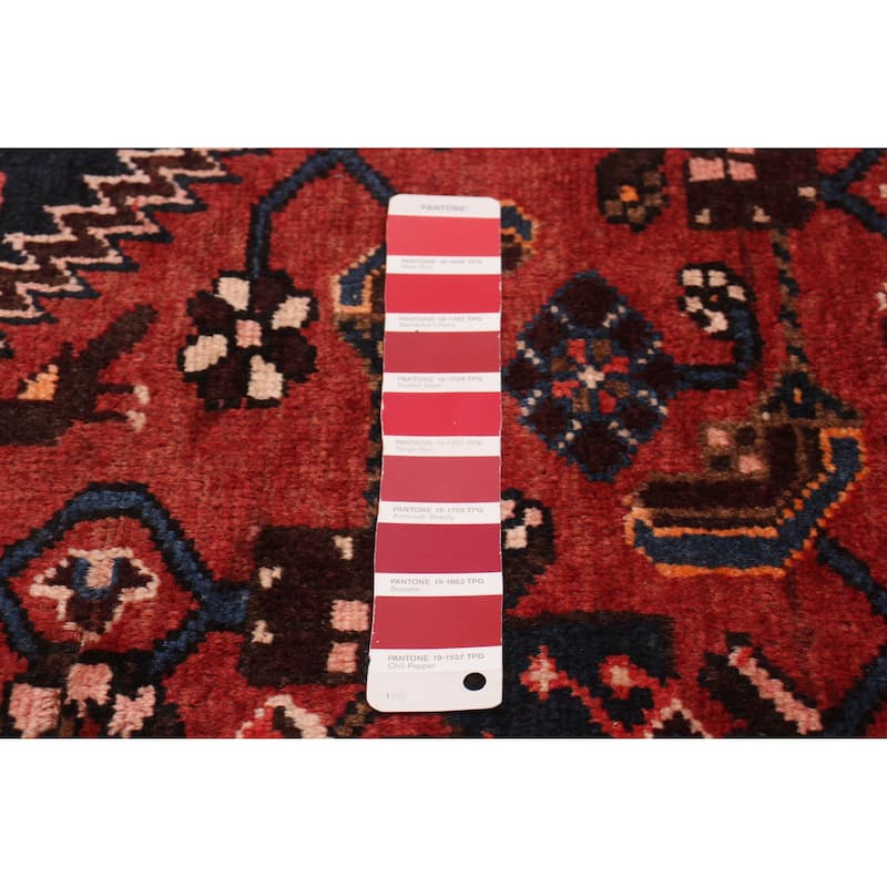 ECARPETGALLERY Hand-knotted Andelz Red Wool Rug - 4'3 x 6'11