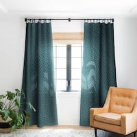 Blackout Eyes On Dark Teal Made-to-Order Curtain Panel (One Panel ...