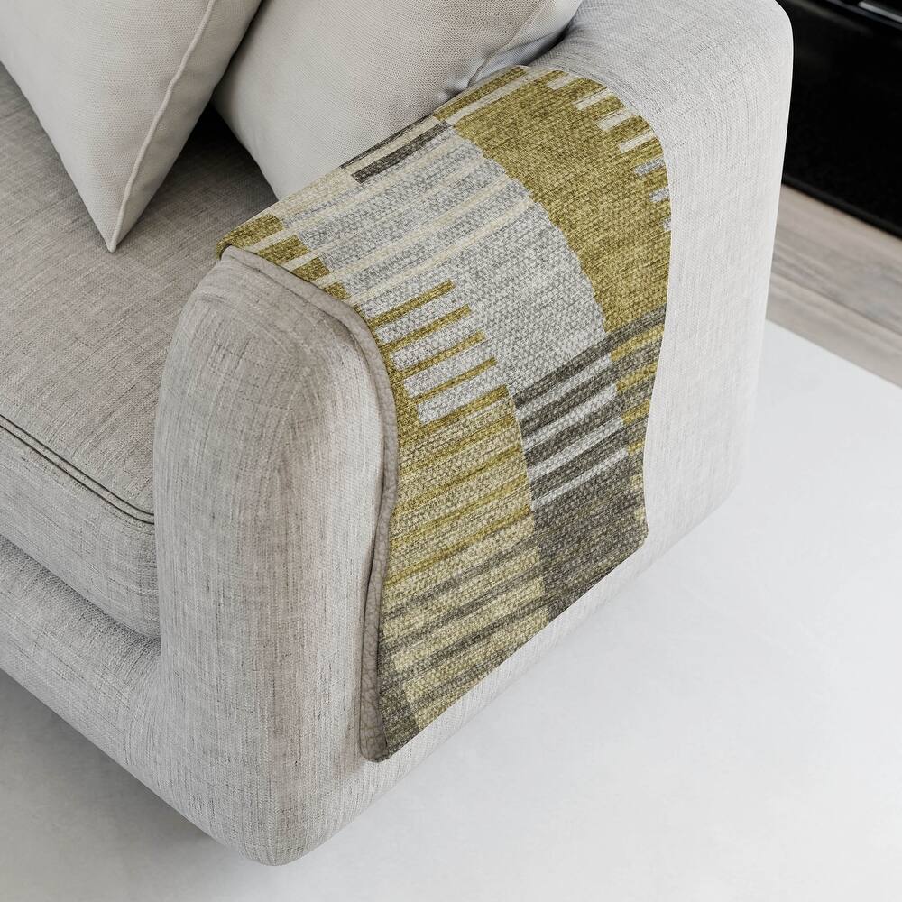 Premium Machine Washable Contemporary Sherpa Throw Blanket