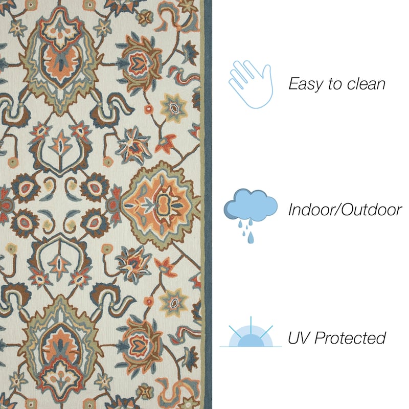 Liora Manne Capri Petra Indoor/Outdoor Area Rug Ivory