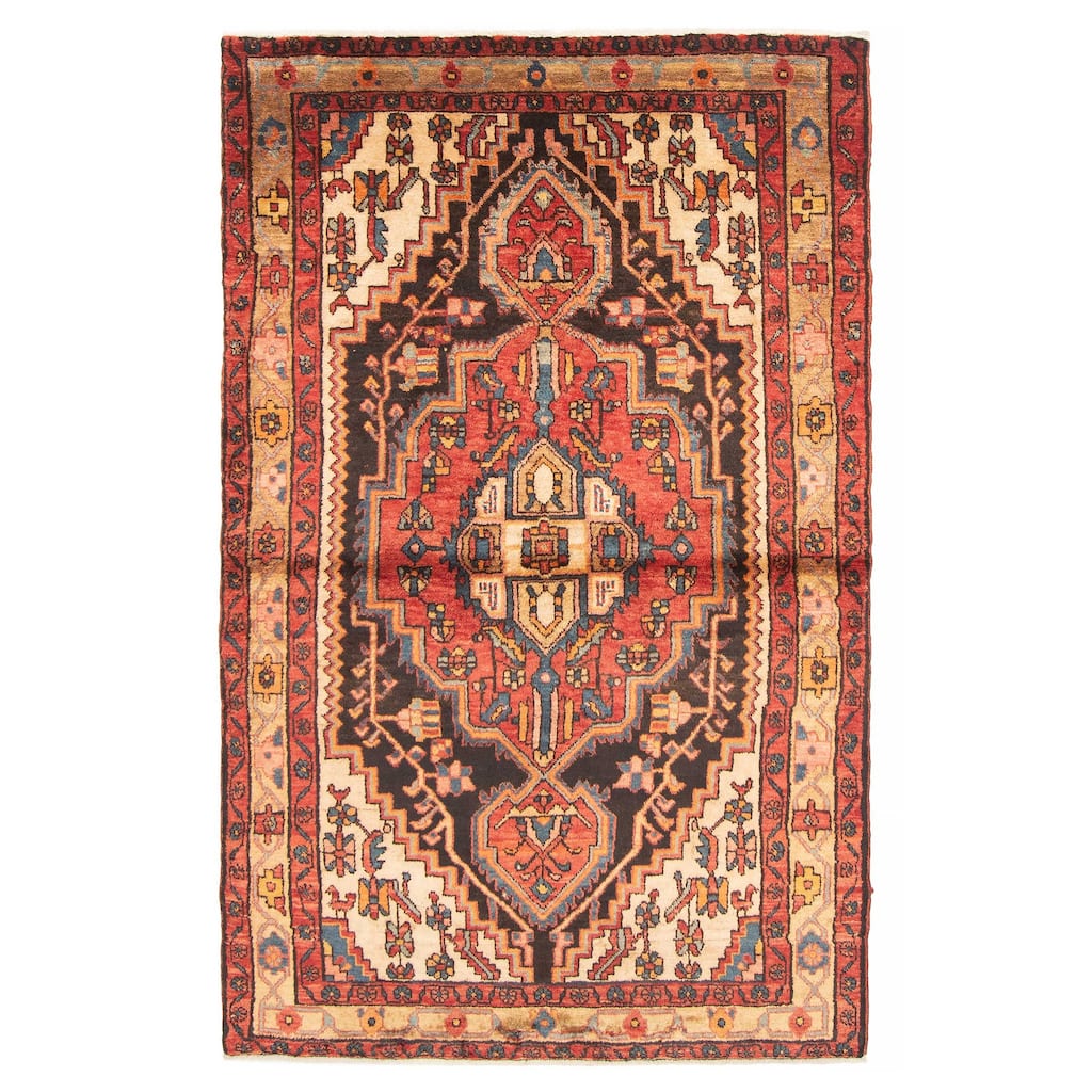 ECARPETGALLERY Hand-knotted Anadol Black Wool Rug - 3'10 x 5'11