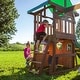 preview thumbnail 10 of 10, Backyard Discovery Lakewood Cedar Wood Swing Set, Slide, Clubhouse - 14'0" x 11'3"