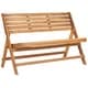 preview thumbnail 4 of 3, SAFAVIEH Outdoor Luca Folding Bench - 48" x 23.6" x 31.5"