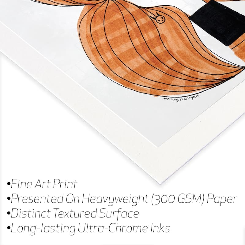 Orange Tabby HairFine Art Paper Print by Terry Runyan - Multi - 24x24
