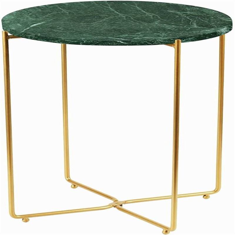 Modern living room small coffee table - 14.6"D x 14.6"W x 19.7"H - Green