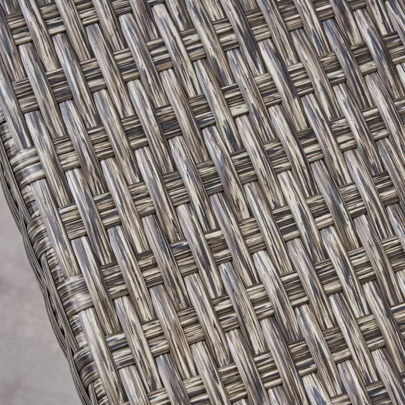 Hampton Outdoor Wood and Wicker Sofa and Coffee Table Set by Christopher Knight Home