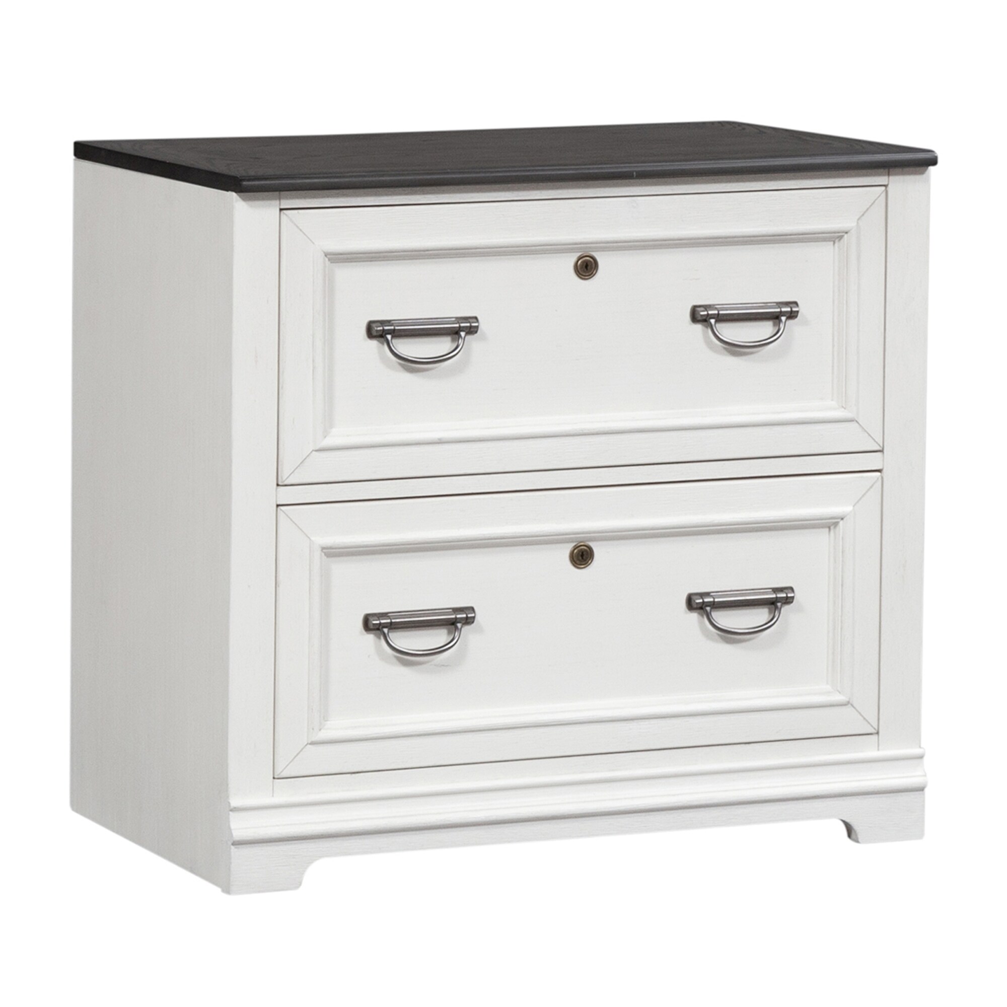 Shop Allyson Park Wirebrushed White Bunching Lateral File Cabinet Overstock 28611537