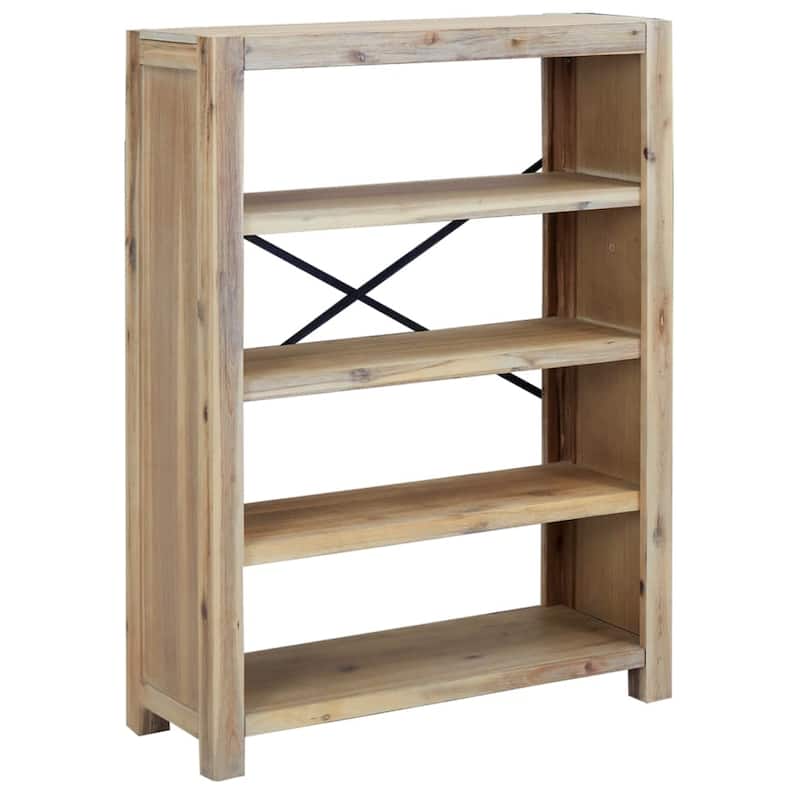 vidaXL 3/4/5/6/7-Tier Bookcase Solid Wood Acacia