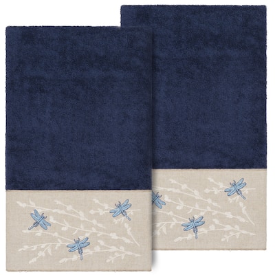 Authentic Hotel and Spa 100% Turkish Cotton Braelyn Embellished Bath Towel