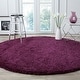 preview thumbnail 166 of 239, SAFAVIEH Santa Monica Shag Einara 2-inch Thick Area Rug 6'7" Round - Purple - Round
