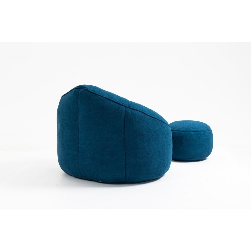 Bean Bag Chair w/Foot Stool in Multiple Colors, Giant Foam-Filled Furniture-Maximum Comfort Bean Bag