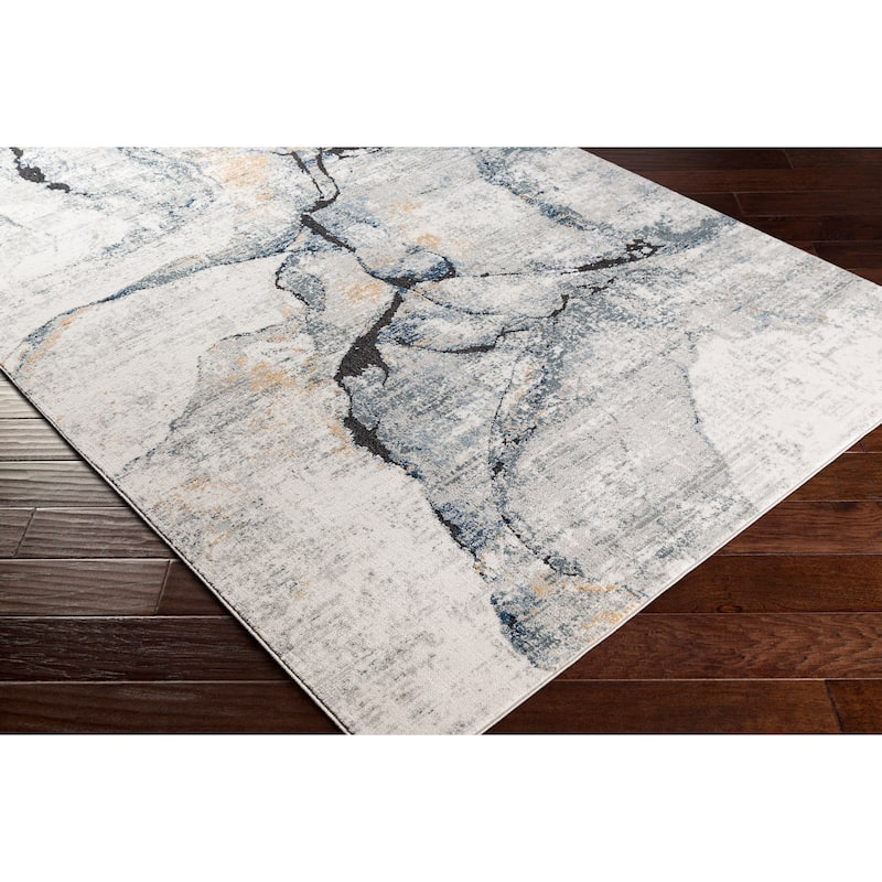 Livabliss Isla Modern Marbled Area Rug