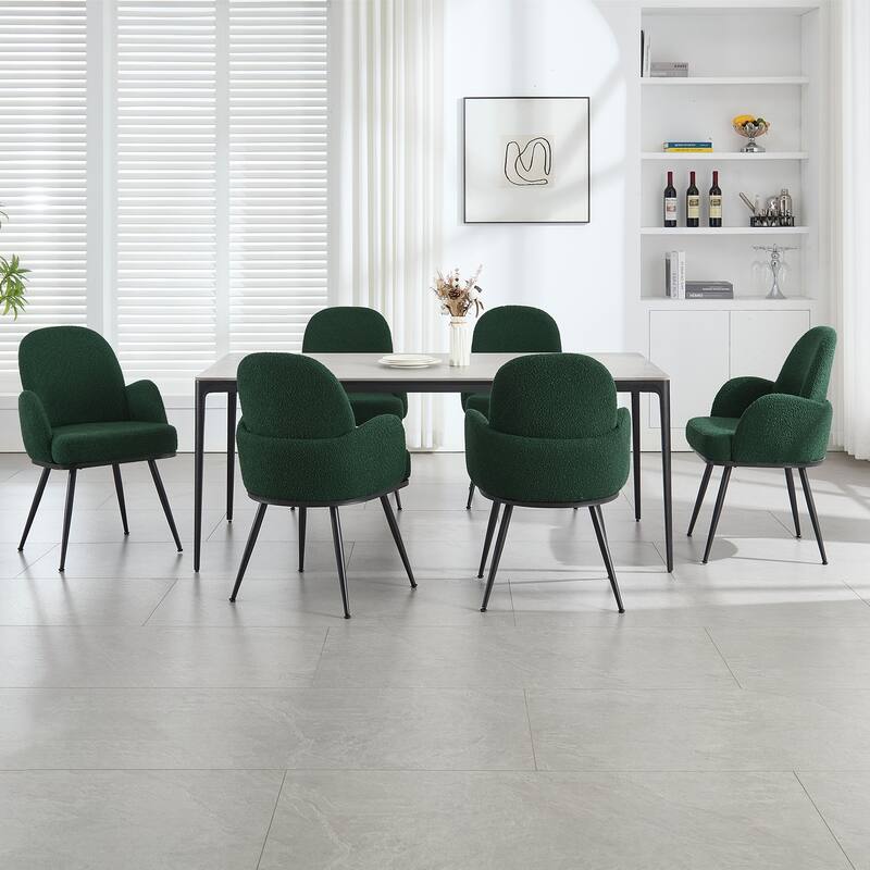 Fabric Upholstered Dining Chairs Set of 2/4 with Arms - 34.8"H x 23.2"W x 22.8"D