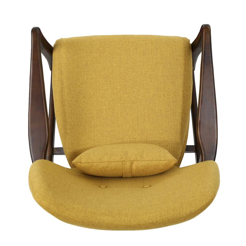 Modern 26.25" Upholstered Button Tufted Club Chair with Wood Legs for Living Room