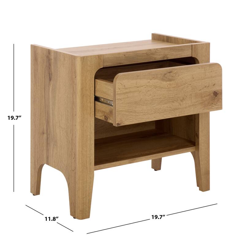SAFAVIEH Home Equit 1-Drawer Nightstand