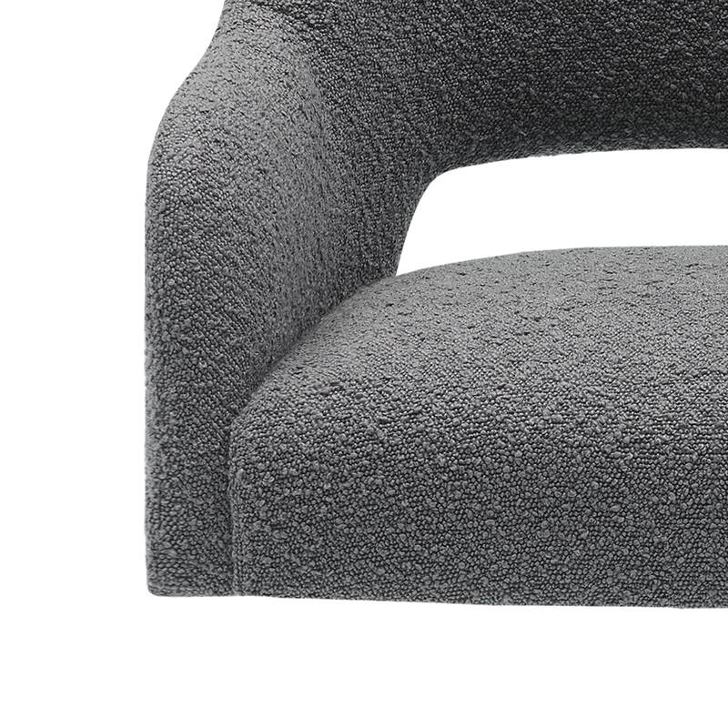 Boucle Polyester Upholstered Swivel Accent Chair - Stain Resistant