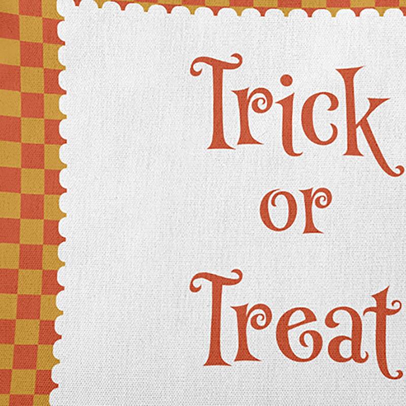 Halloween Trick or Treat Checks Accent Pillow