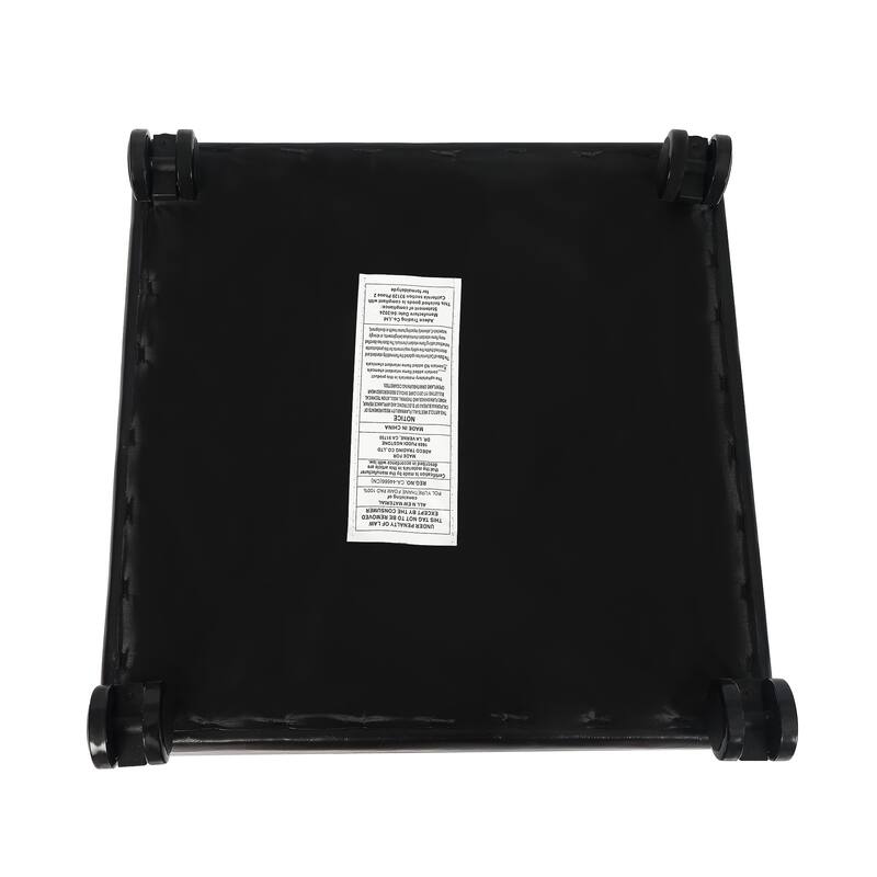 Adeco Bonded Leather Square Tufted Cubic Cube Storage Ottomans