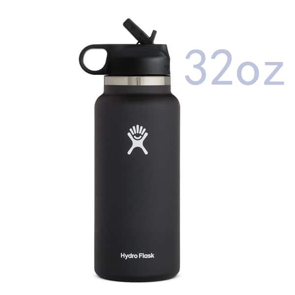 Fount Flow 32oz Insulated Stainless Steel Water Bottle - 3 Lids (Straw, Flip, Steel), Leak Proof